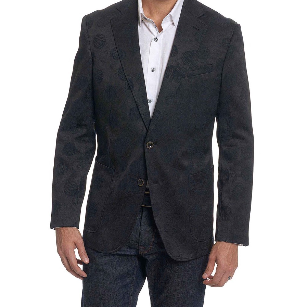 Robert Graham Men’s Black Textured Blazer.